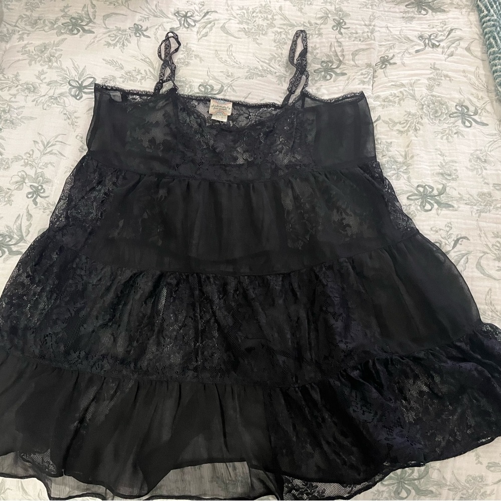 Free People Black Lace Camisole Top